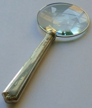 William Suckling Ld Hm Sterling Silver Handle Magnifying Glass Sheffield 1928