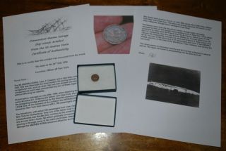 Rare Shipwreck Coin From Ss Andrea Doria 1956 In A Presentation Box Signed