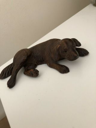 Black Forest Carved Dog Figure 15 Cm Long Please Read Details