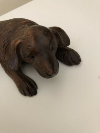 Black Forest Carved Dog Figure 15 cm Long Please Read Details 2