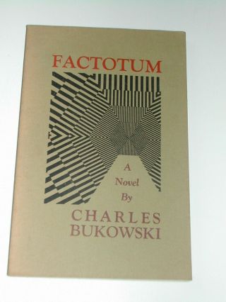 Factotum Charles Bukowski Black Sparrow Press 1975 First Edition Softcover Rare