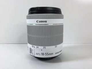 Rare White Canon Ef - S 18 - 55mm F/3.  5 - 5.  6 Is Stm Lens For Canon Eos Rebel Series