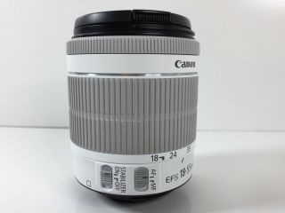 Rare White Canon EF - S 18 - 55mm f/3.  5 - 5.  6 IS STM Lens For Canon EOS Rebel Series 3