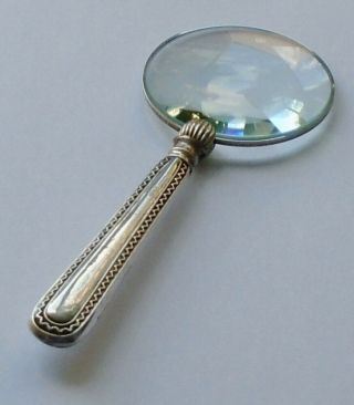 William Yates Hallmarked Sterling Silver Handle Magnifying Glass Sheff 1931