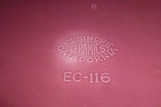 Mid - Century Elsinore Ceramics California CA Pottery Rectangle Dish EC - 116 Rare 3