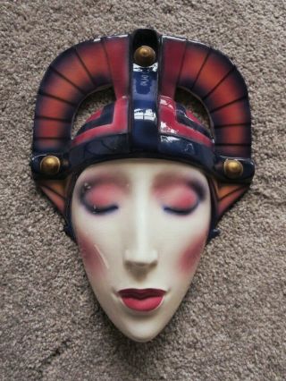 Clay Art Ceramic Face Wall Mask,  Art Deco Style Egyptian Queen Rare