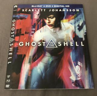 Ghost In The Shell 2017 Target Exclusive Blu - Ray Slipcover Oop Extremely Rare