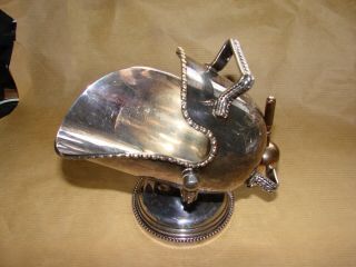 Vintage Silver Plated Sugar Scuttle With Scoop Pinder Bros