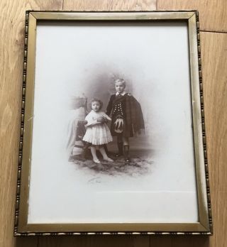 Antique Early 20th Century Photograph Of Children - Boy In Full Scottish Dress