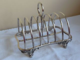 Large Antique Victorian Silver Plated 6 Slice Toast Rack