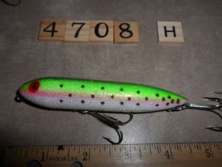 T4708 H Heddon Zara Spook Rare Color Rainbow Trout Color Fishing Lure
