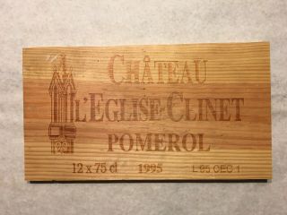 1 Rare Wine Wood Panel Château L’eglise Clinet Vintage Crate Box Side 2/20 944