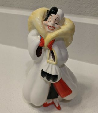 Rare Vintage - Cruella De Vil Ceramic Figurine - Disney 