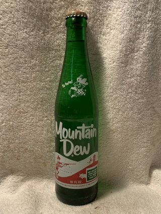 Rare Full 10oz Ya - Hooo Mountain Dew Acl Soda Bottle Htf