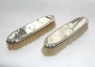Antique Solid Silver Sterling Clothes Brushes Hallmarked Birmingham 1922