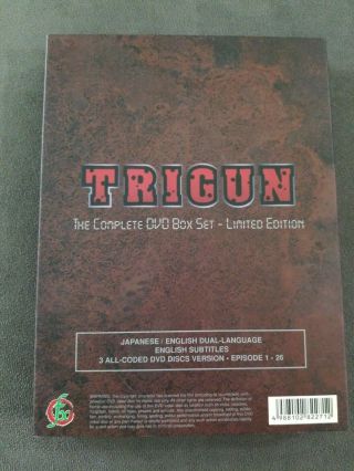 Trigun Complete Series DVD 1 - 26 Limited Edition box Set - rare out of print 2