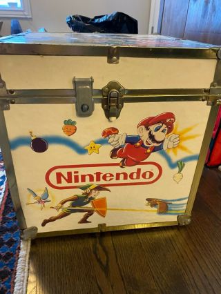 1980s Nintendo Mario Bros Zelda Plywood Toy Box Chest Rare Vintage