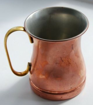 Copper Tankard Cup Or Mug By Tagus Portugal 1 Pint Or 1/2 Litre R.  34