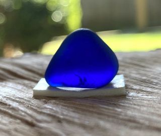 English Sea Glass Jq Rare Cobalt Blue Boulder