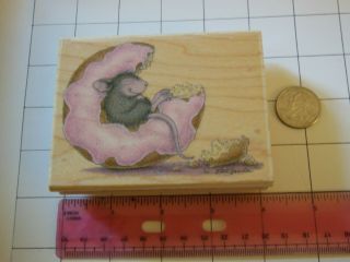 Rare House Mouse Rubber Stamp Donut Bliss (muzzy) By Stampabilities