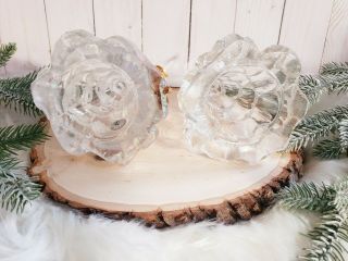 Set of 2 FENTON 6.  5 inch Handmade Glass Christmas Trees RARE 2
