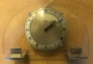 Art Deco Ferranti Electric Clock Lucite Chrome