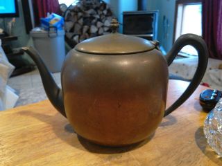 Vintage Keystone Ind.  Rare Copper And Pewter Pot 6 " Tall,  9 " Handle To Spout Vgc