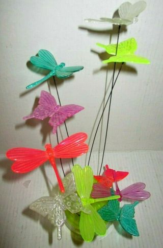 Rare VINTAGE ACRYLIC/LUCITE/Resin Butterfly Kinetic Wire SCULPTURE 14 