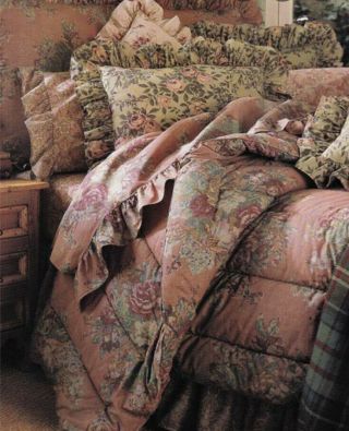 Rare Vintage Ralph Lauren Maura Rust Floral Twin Comforter Irish Cottage Fall