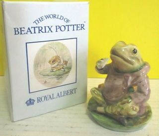 Beatrix Potter - Royal Albert " Mr.  Jeremy Fisher " Porcelain Figure In Package