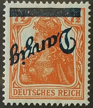 Stamps German Poland,  Danzig Rare Signed Mh Very Fine 68