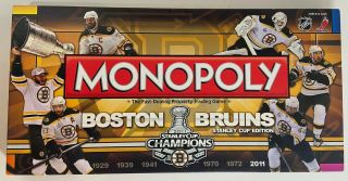 Rare Boston Bruins Monopoly Board Game Stanley Cup Edition Nhl Hockey 2011