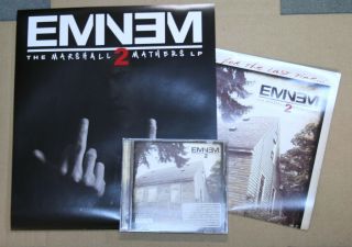 Eminem The Marshall Mathers Lp2 Rare Promo Cd,  2 Double Sided Poster