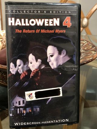 Halloween 4 (1988) Widescreen Collector’s Edition Vhs Clamshell - Rare