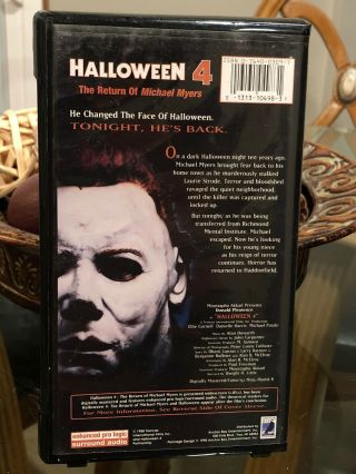 Halloween 4 (1988) Widescreen Collector’s Edition VHS Clamshell - Rare 2