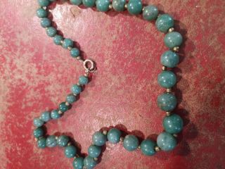 Antique Vintage Apple Jade Jadeite Beads Necklace