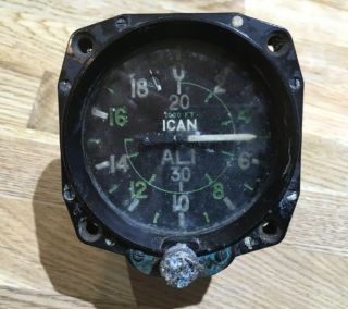 Ww2 Raf Vintage Aircraft Ican Altimeter 6a/1538 Dated 1943 - Lancaster Etc