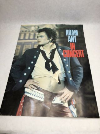 Adam Ant " Friend Or Foe " 1982 Concert Tour Program Book Complete Vintage Rare