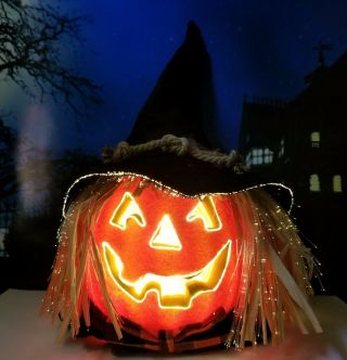 Dept 56 Halloween Time To Celebrate Fiber Optic Pumpkin,  Rare,  Colors