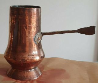 Arts & Crafts Hand Made Hammered Copper/brass Coffee Pot
