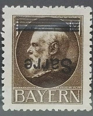 German Sarre " Saargebiet " Error,  Rare Signed Bpp Mh Very Fine Stamps 76