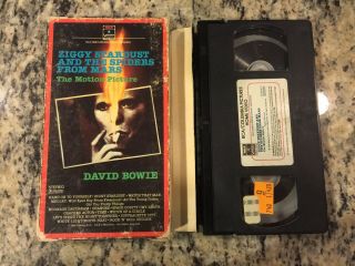 David Bowie Ziggy Stardust And The Spiders From Mars Rare Rca Side Flap Vhs 1982