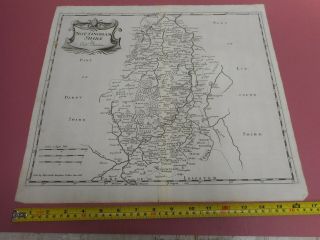 100 Large Nottinghamshire Map By Robert Morden C1695 Vgc Low Post