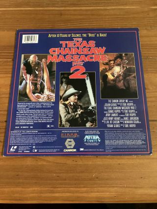 Rare Horror Laserdisc Texas Chainsaw Massacre Part 2 Media Release TCM2 2