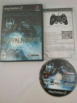Mortal Kombat Deception - Sub Zero - Premium Pack Sony Ps2 Playstation 2 - Rare