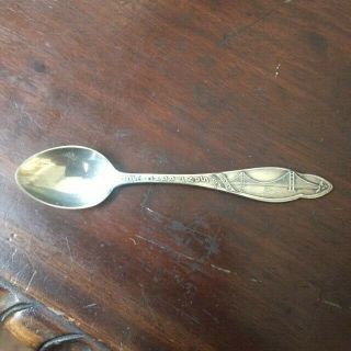 Vintage Sterling Silver Souvenir Demitasse Spoon San Francisco Golden Gate