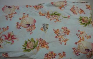 Pottery Barn King Size Duvet Cover Coral Reef Sea Shell Ocean Lilly Beachy Rare