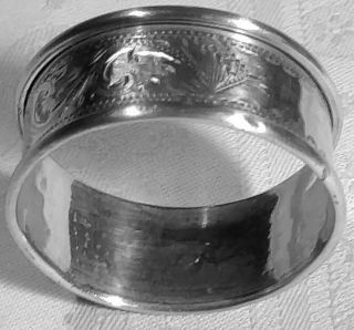 George V Sterling Silver Napkin Ring 8.  9grams Hallmark Birmingham 1923 Pssn
