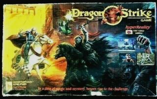 Rare Dragon Strike Fantasy Board Game - Punched,  Complete - Vhs Tape Incl.