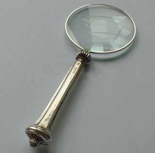Thomas Bradbury & Son Hm Sterling Silver Handle Magnifying Glass Sheff 1922